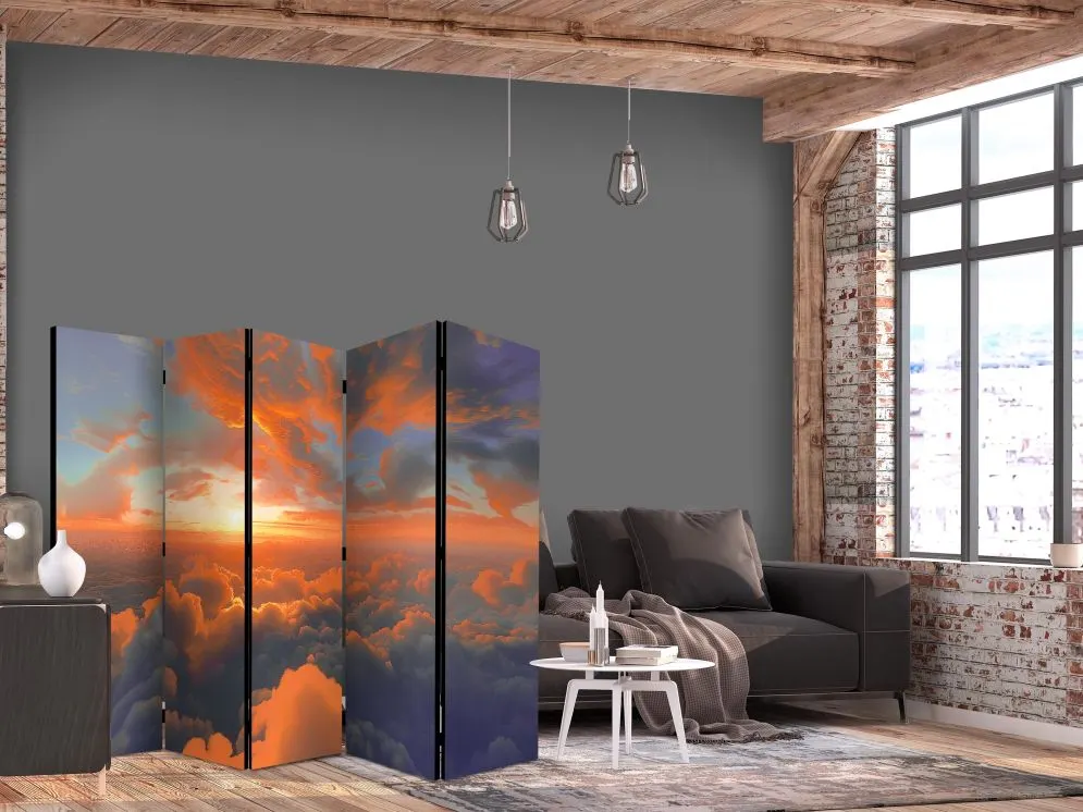 Parawan dwustronny Pejzaże 225x172 cm 5-częściowy wielokolorowy | MIRAT.