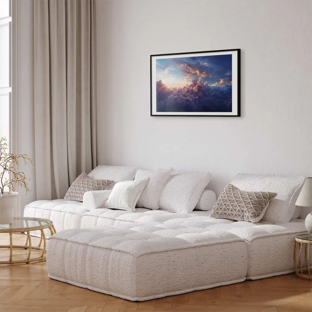 Plakat Słońce w ukryciu 60x40 cm z ramą czarną z marginesem | MIRAT.