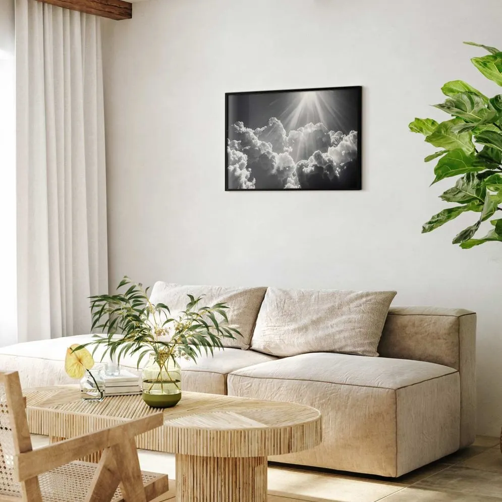 Plakat Nadzieja w chmurach 90x60 cm z ramą czarną bez marginesu | MIRAT.