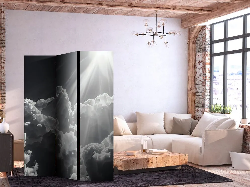 Parawan akustyczny Pejzaże 135x172 cm 3-częściowy czarny | MIRAT.