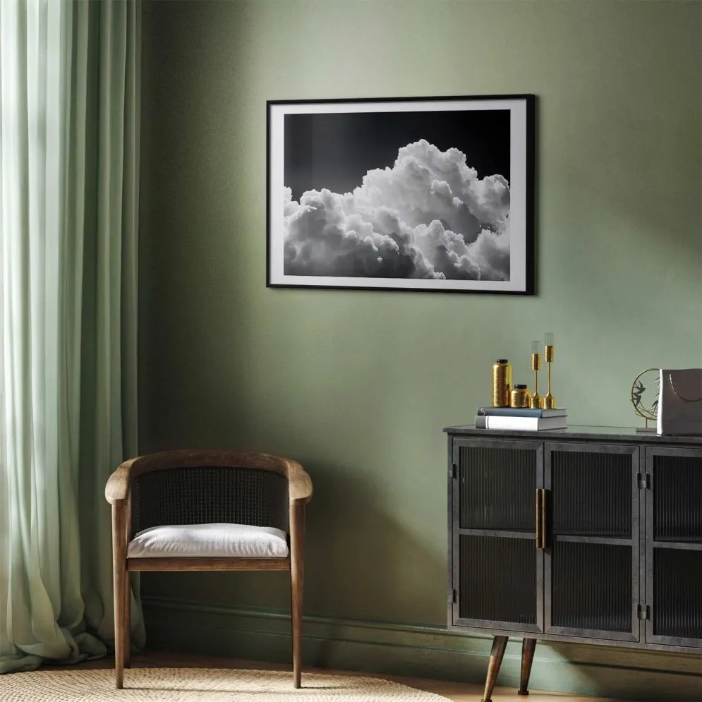 Plakat Gra słonecznego światła 60x40 cm z ramą czarną z marginesem | MIRAT.