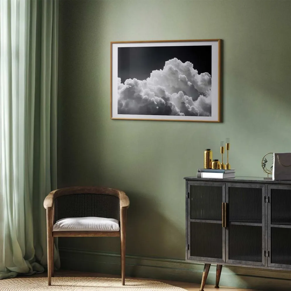 Plakat Gra słonecznego światła 60x40 cm z ramą złotą z marginesem | MIRAT.