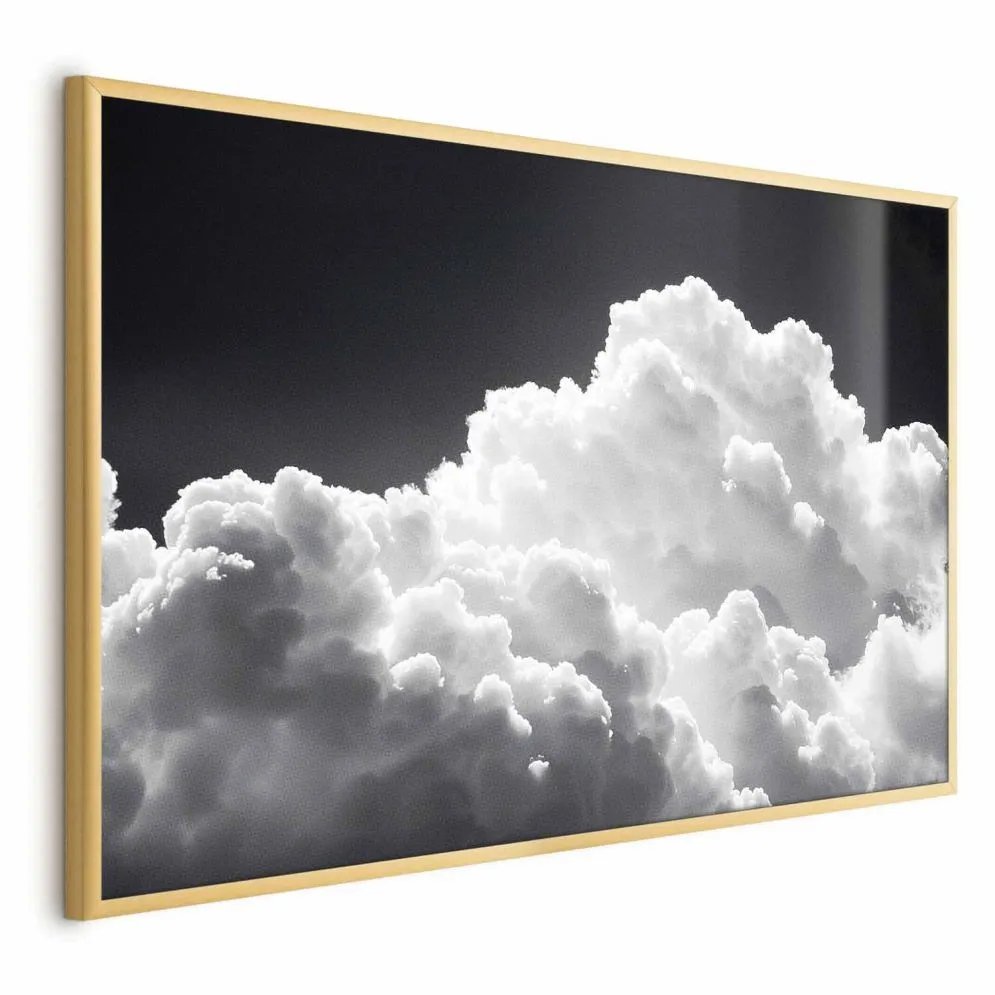 Plakat Gra słonecznego światła 42x29,7 cm z ramą złotą bez marginesu | MIRAT.