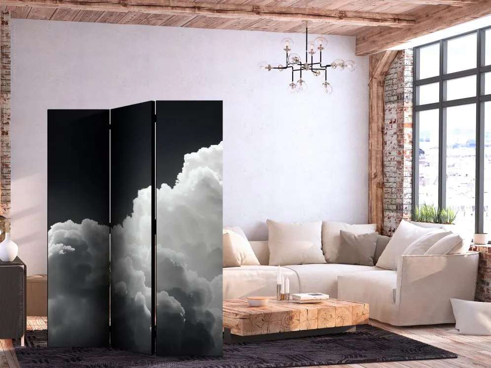 Parawan jednostronny Pejzaże 135x172 cm 3-częściowy czarny | MIRAT.