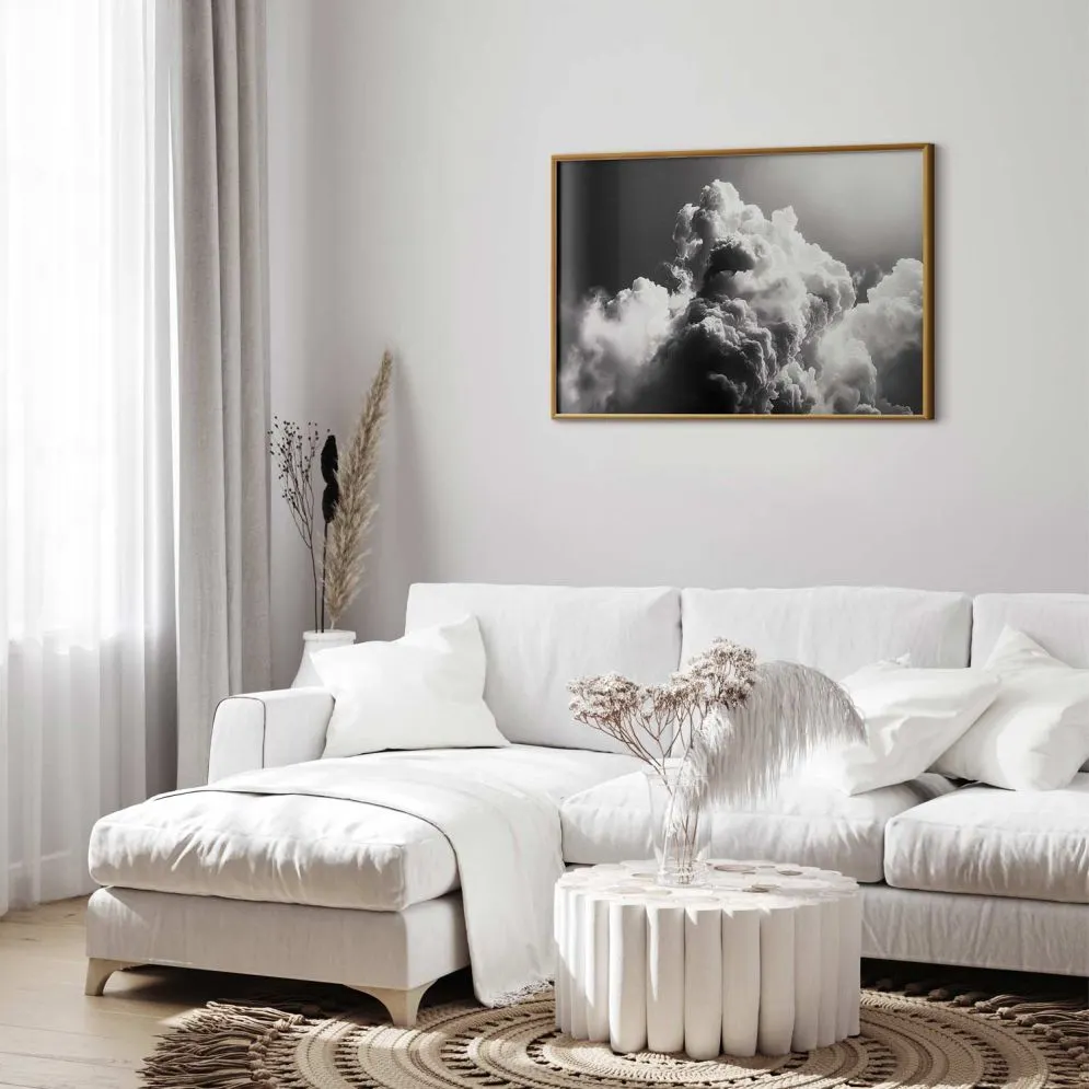 Plakat Chmury marzeń 30x21 cm z ramą złotą bez marginesu | MIRAT.