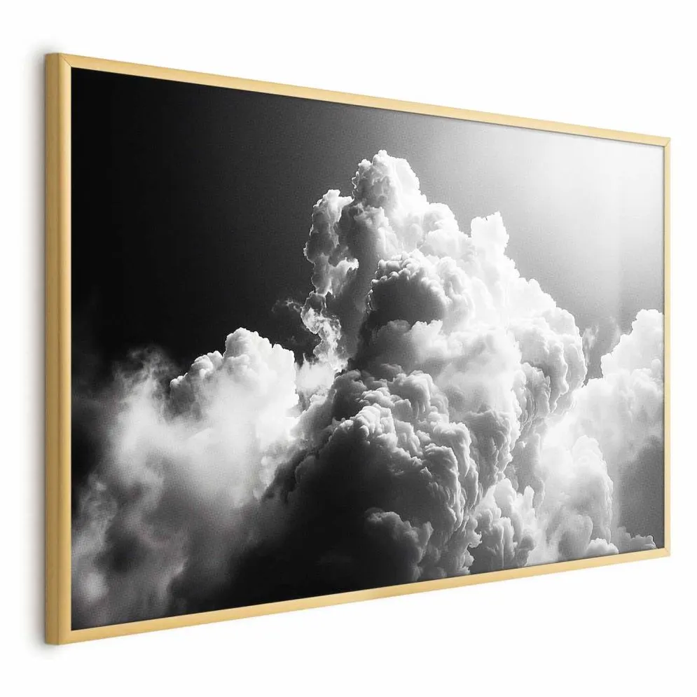 Plakat Chmury marzeń 30x21 cm z ramą złotą bez marginesu | MIRAT.