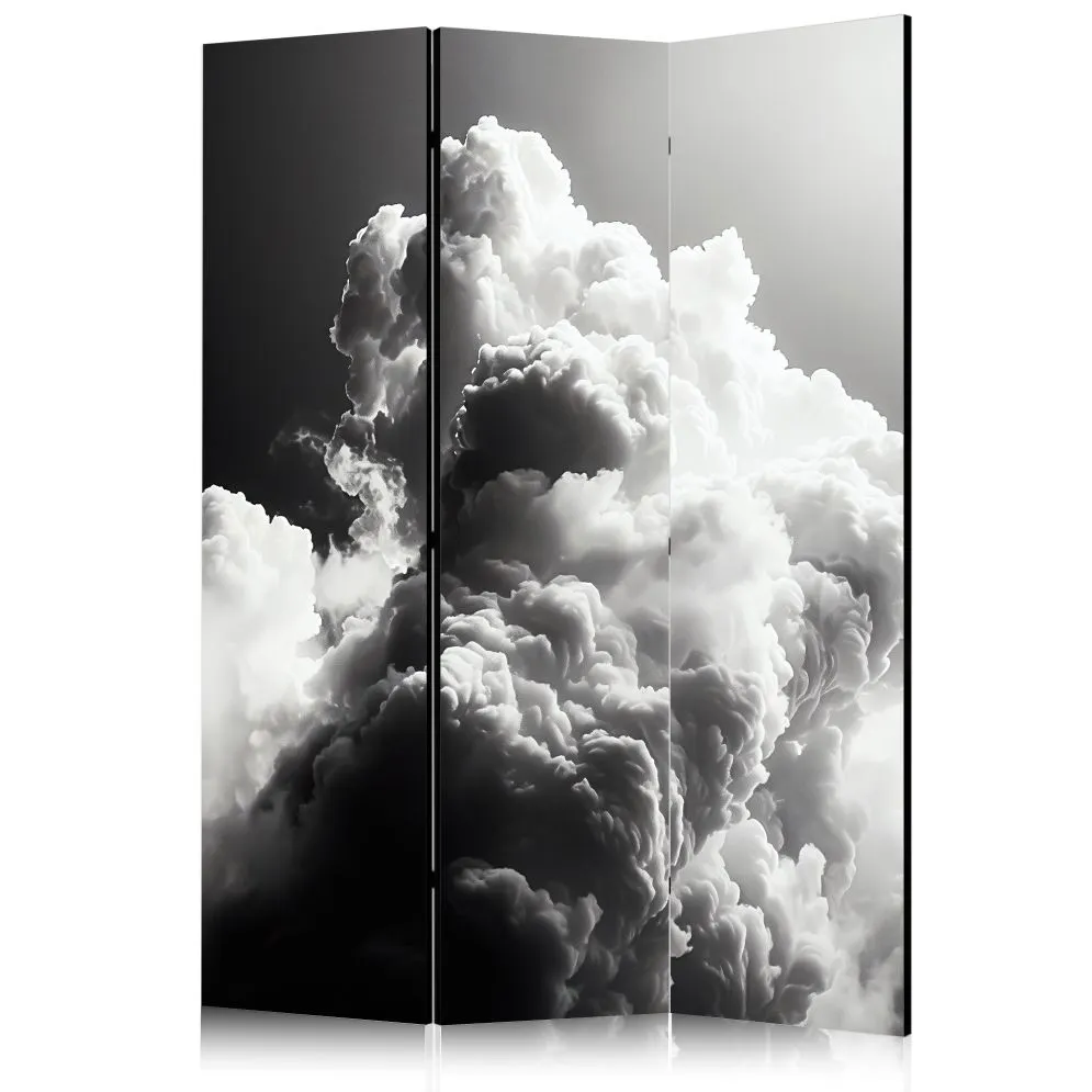 Parawan jednostronny Pejzaże 135x172 cm 3-częściowy szary | MIRAT.