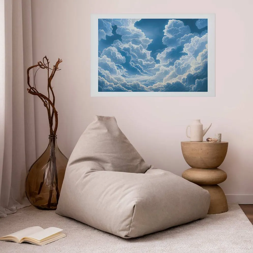 Plakat Niebo i puchate chmury 30x21 cm bez ramy z marginesem | MIRAT.