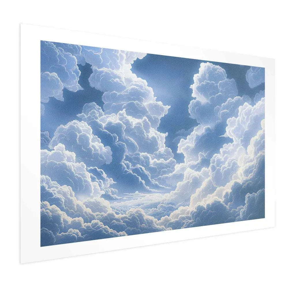 Plakat Niebo i puchate chmury 30x21 cm bez ramy z marginesem | MIRAT.
