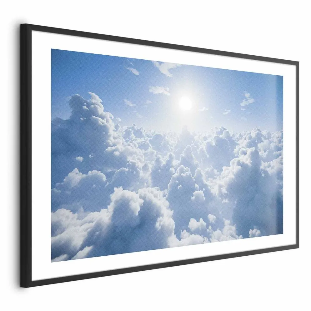 Plakat Niebiański spokój 30x21 cm z ramą czarną z marginesem | MIRAT.