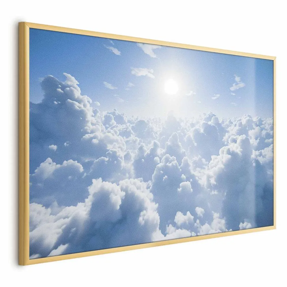 Plakat Niebiański spokój 42x29,7 cm z ramą złotą bez marginesu | MIRAT.