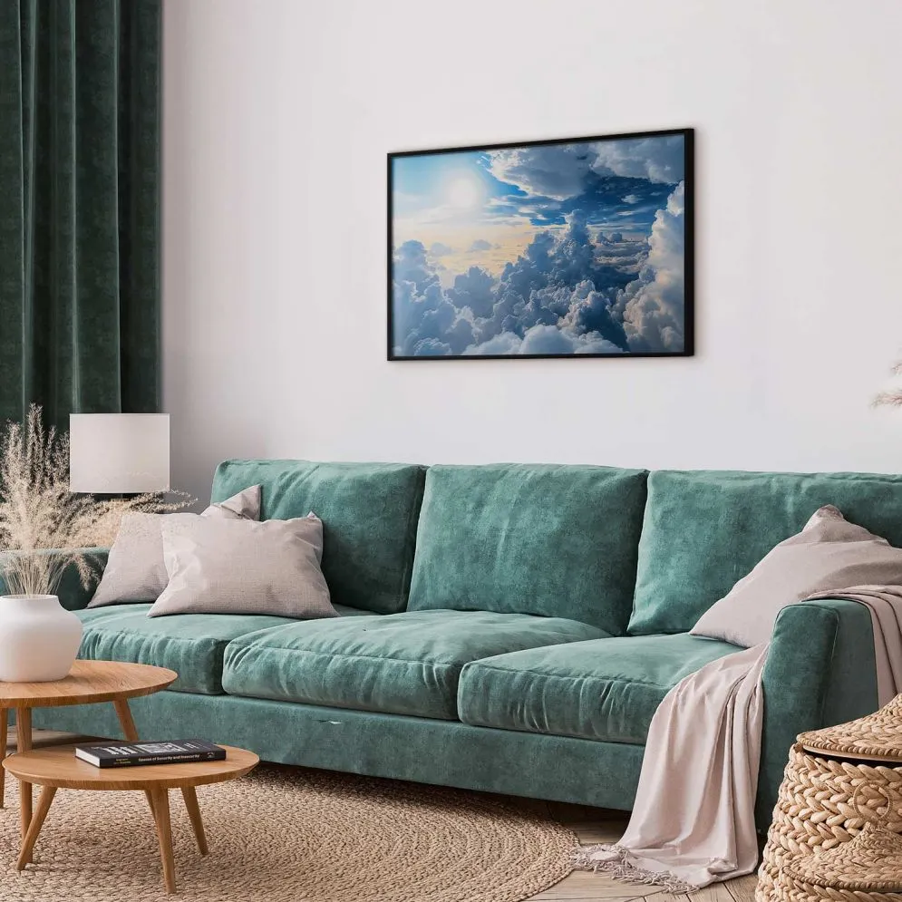 Plakat Symfonia Światła 90x60 cm z ramą czarną bez marginesu | MIRAT.