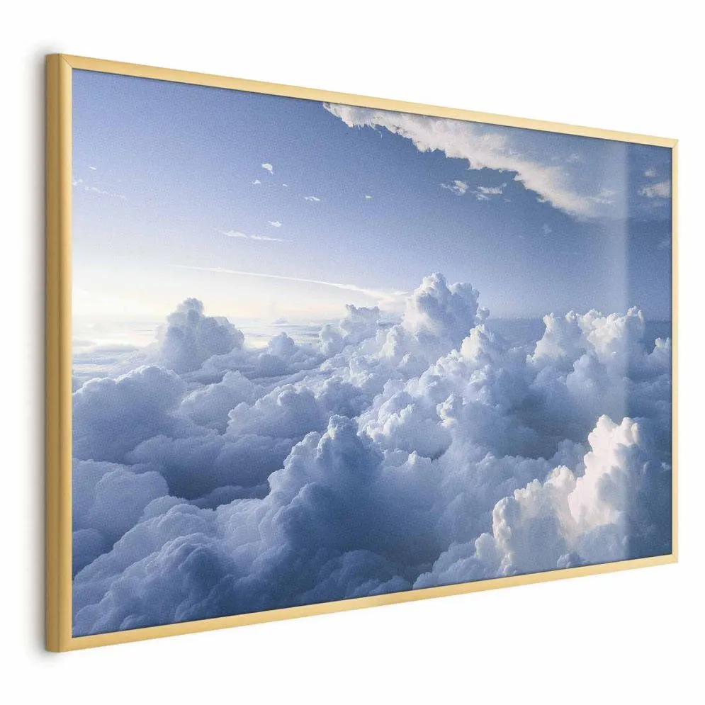 Plakat Podniebne pejzaże 60x40 cm z ramą złotą bez marginesu | MIRAT.