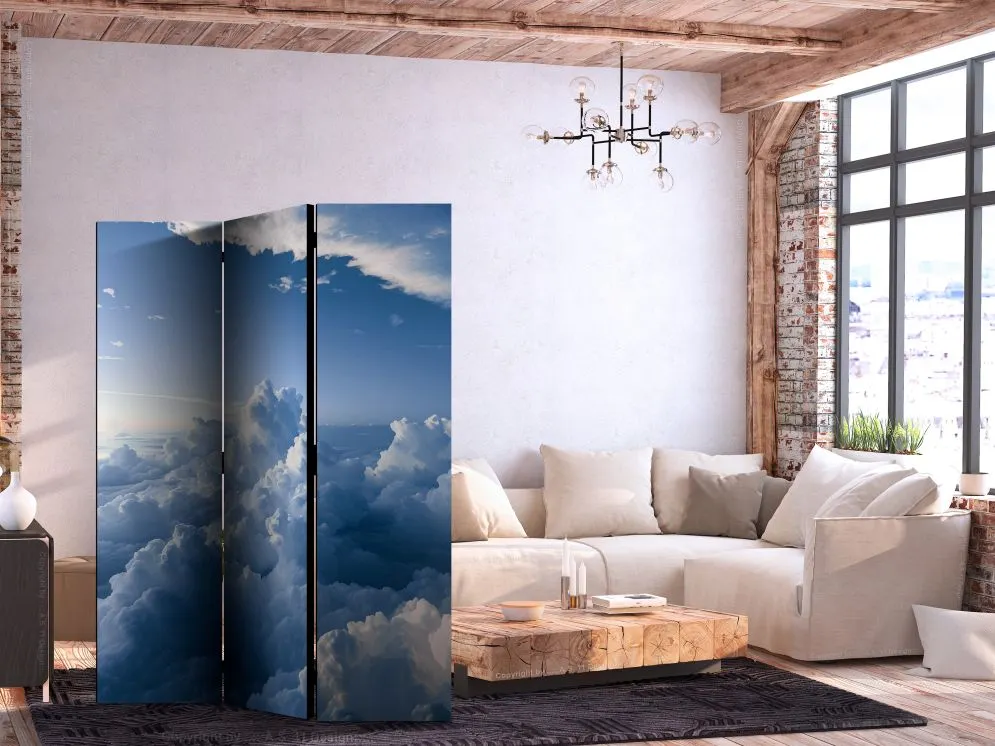 Parawan dwustronny Pejzaże 135x172 cm 3-częściowy niebieski | MIRAT.