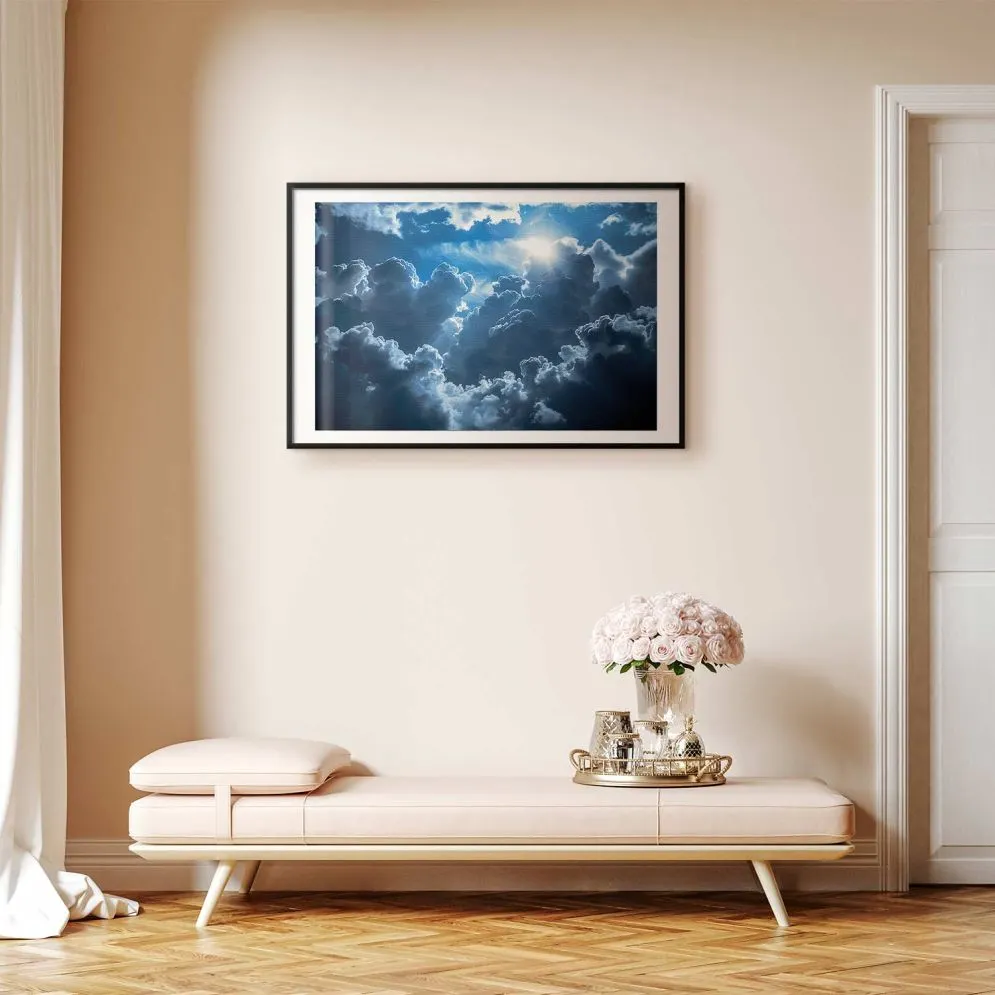 Plakat Ożywiona sceneria 42x29,7 cm z ramą czarną z marginesem | MIRAT.