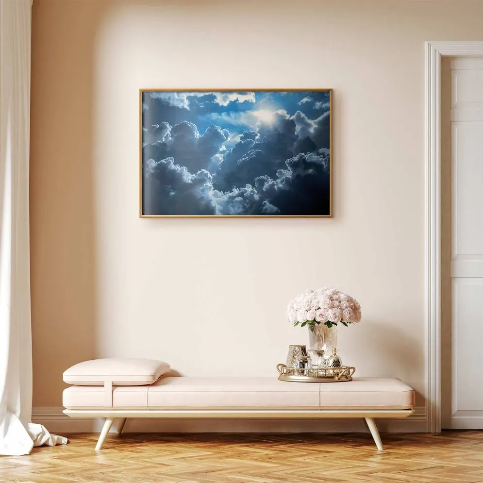 Plakat Ożywiona sceneria 42x29,7 cm z ramą złotą bez marginesu | MIRAT.