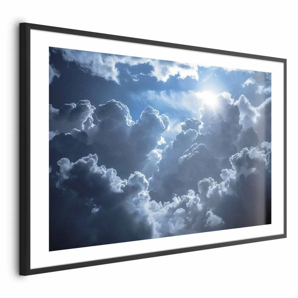Plakat Ożywiona sceneria 42x29,7 cm z ramą czarną z marginesem | MIRAT.