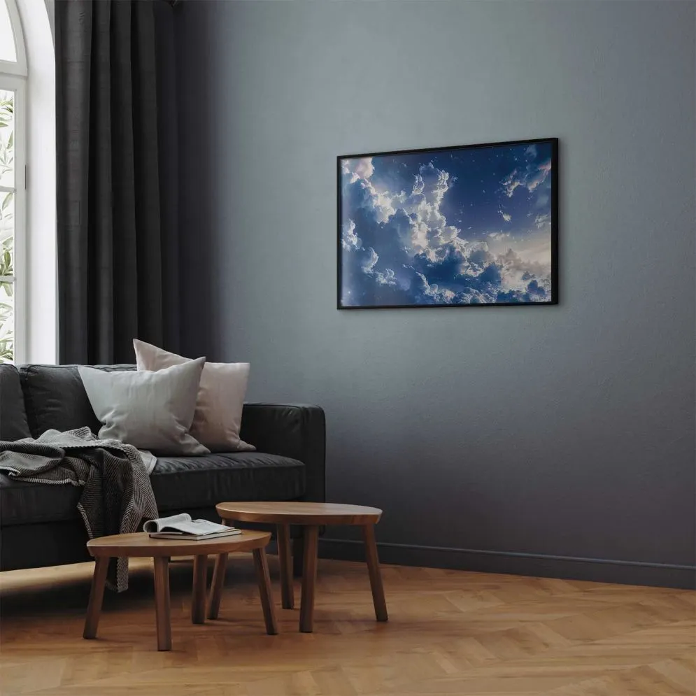 Plakat Gwiezdne chmury 42x29,7 cm z ramą czarną bez marginesu | MIRAT.