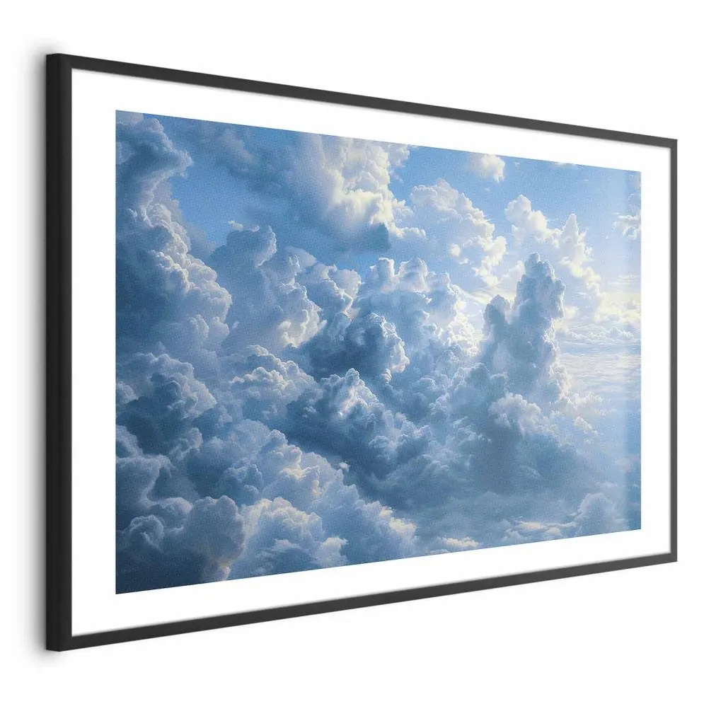 Plakat Ocean w powietrzu 30x21 cm z ramą czarną z marginesem | MIRAT.
