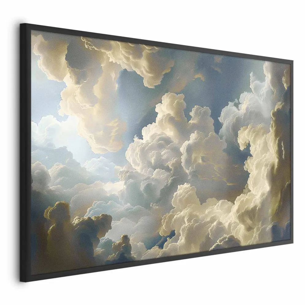 Plakat Słońce i cienie 90x60 cm z ramą czarną bez marginesu | MIRAT.