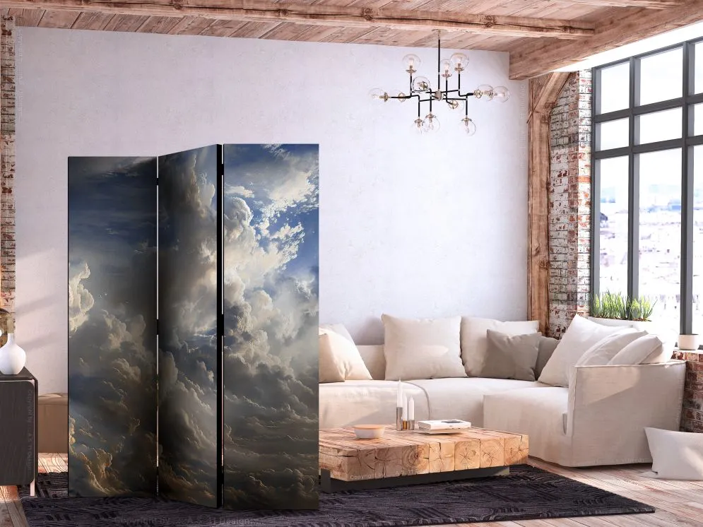 Parawan dwustronny Pejzaże 135x172 cm 3-częściowy szary | MIRAT.