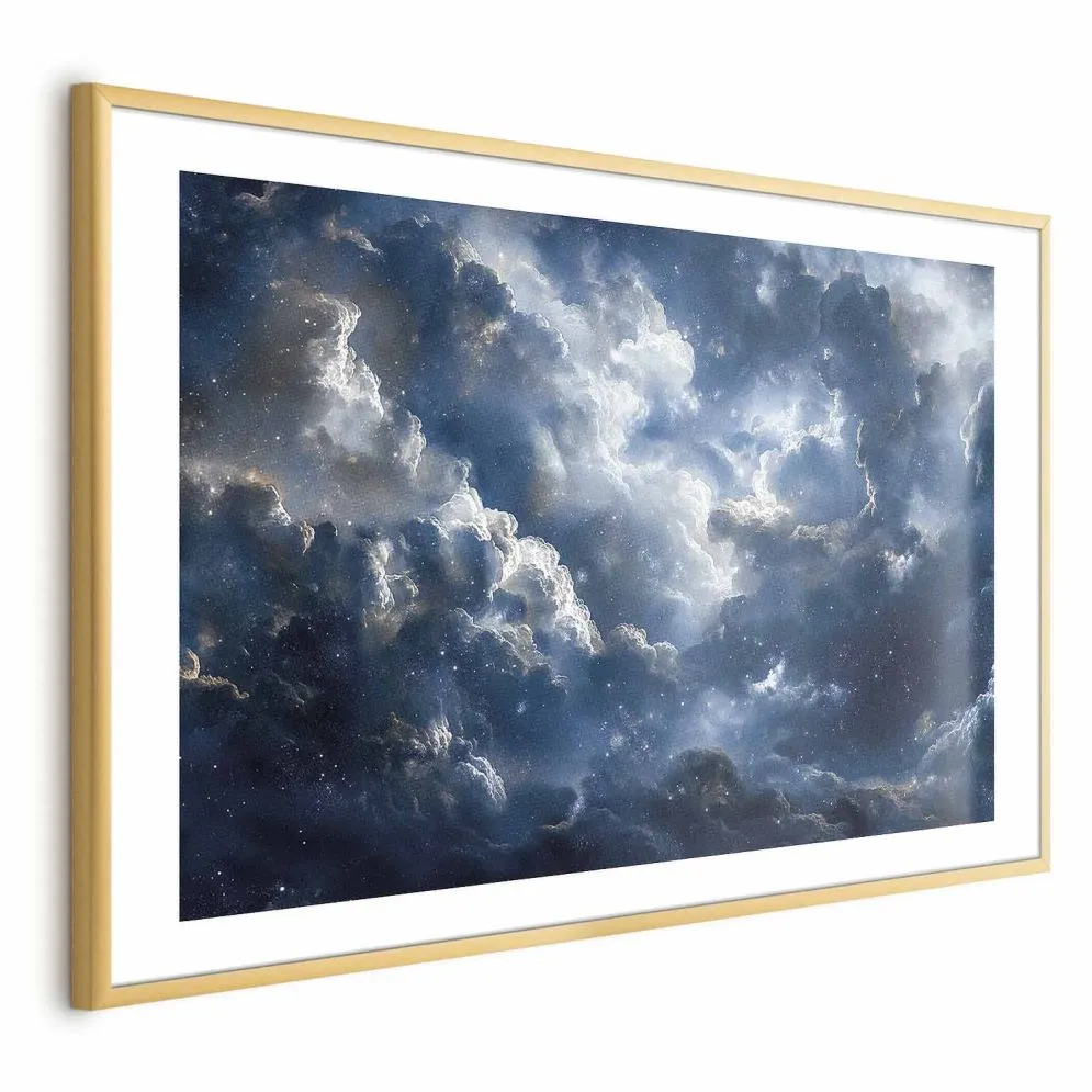 Plakat Astronomiczne cuda 42x29,7cm z ramą złotą z marginesem | MIRAT.  kolekcja b-H-10057-ao-a