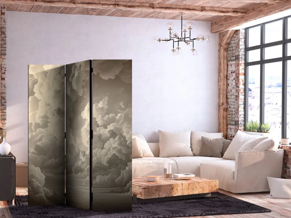 Parawan akustyczny Pejzaże 135x172 cm 3-częściowy beżowy | MIRAT.