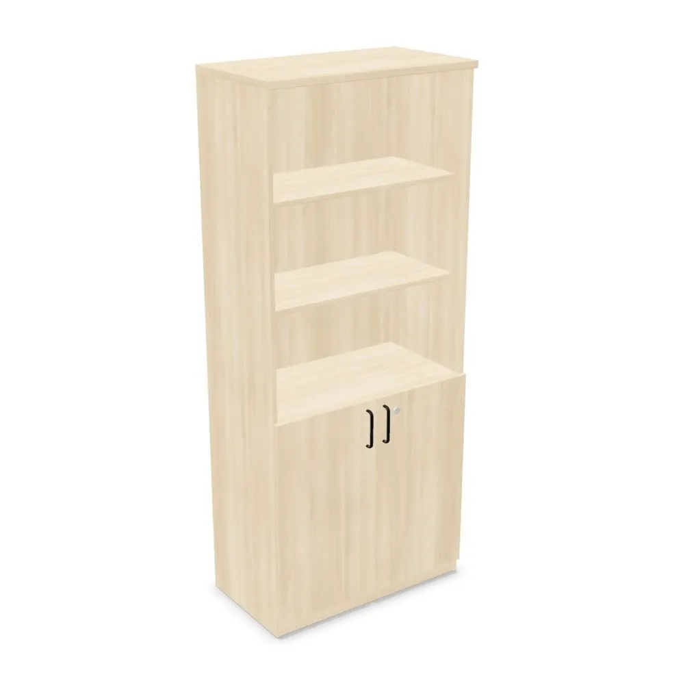 Regał biurowy EASY SPACE CABINET HO 5-OH 80cm akacjowy zamykany I sklep meblowy MIRAT.