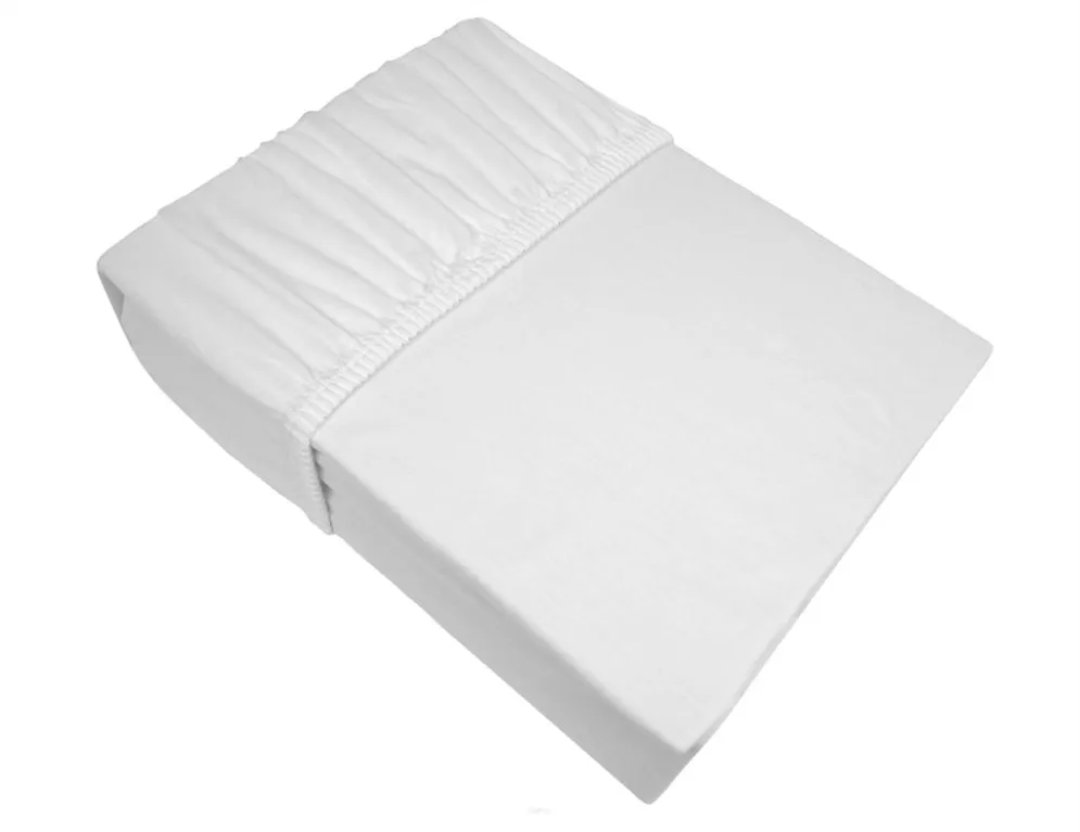 Białe prześcieradło z gumką bawełniane 120x200 JERSEY BIELBAW GRENO