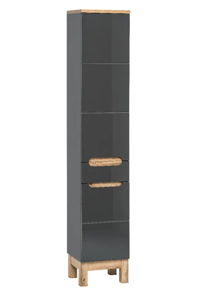 Szafka łazienkowa BALI 35 cm grafitowa słupek | MIRAT. w stylu kolekcja BALI