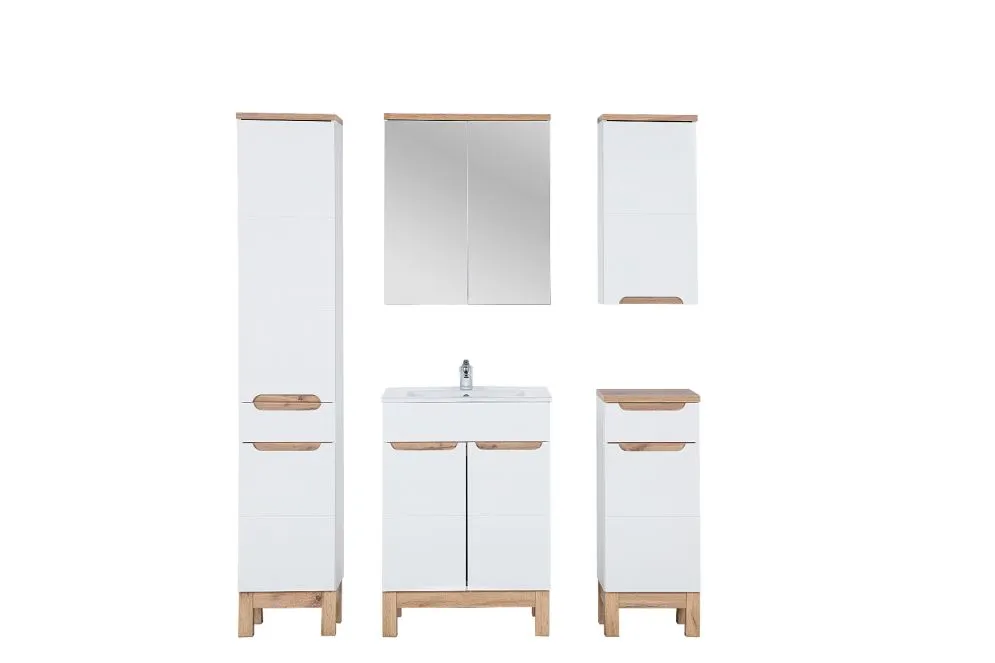 Szafka pod umywalkę BALI 60 cm biała stojąca | MIRAT. w stylu  kolekcja BALI