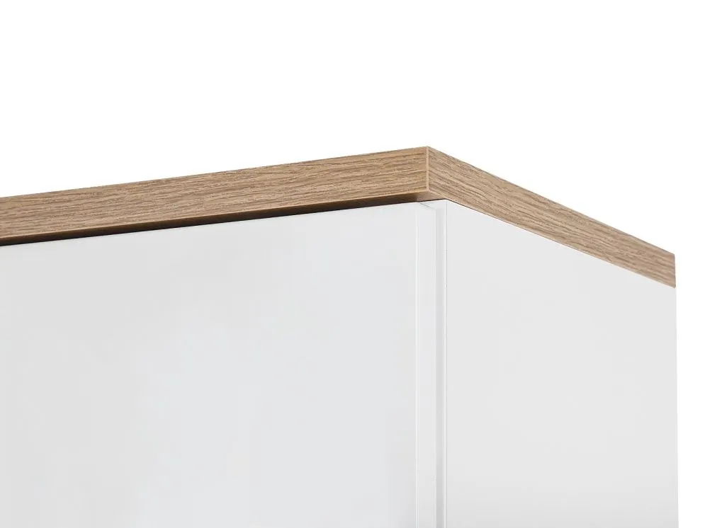 Szafka łazienkowa BALI 35 cm biała słupek z koszem | MIRAT. w stylu kolekcja BALI