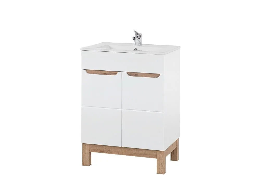 Szafka pod umywalkę BALI 60 cm biała stojąca | MIRAT. w stylu  kolekcja BALI