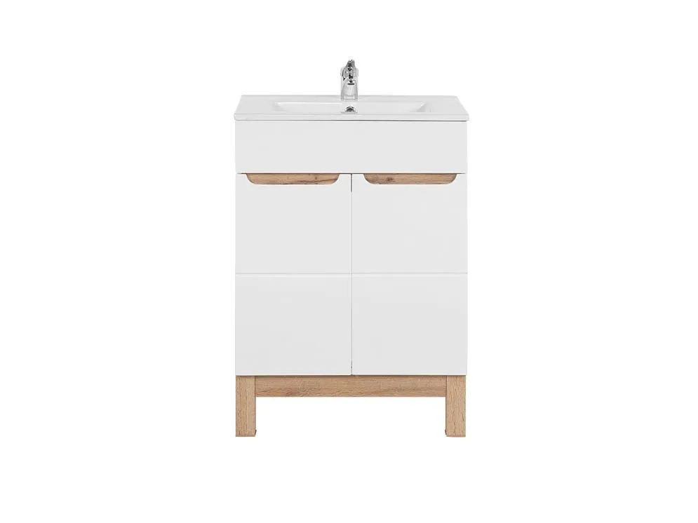 Szafka pod umywalkę BALI 60 cm biała stojąca | MIRAT. w stylu  kolekcja BALI