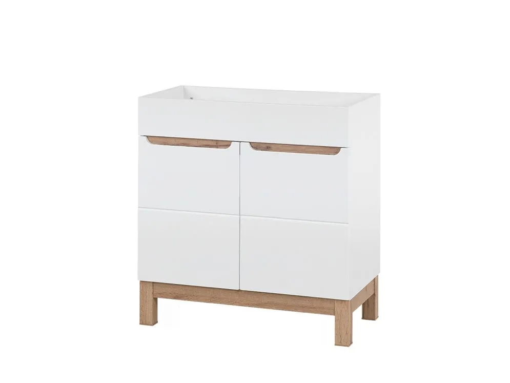 Szafka pod umywalkę BALI 80 cm biały połysk stojąca | MIRAT. w stylu  kolekcja BALI