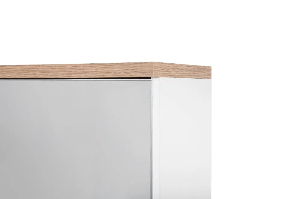 Szafka łazienkowa BALI 80 cm biała z lustrem | MIRAT. w stylu kolekcja BALI