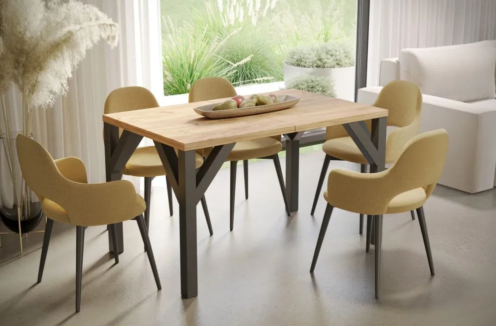 Stół rozkładany BALTIKA 130(240)x90 dąb złoty craft nowoczesny I sklep meblowy MIRAT. styl LOFT