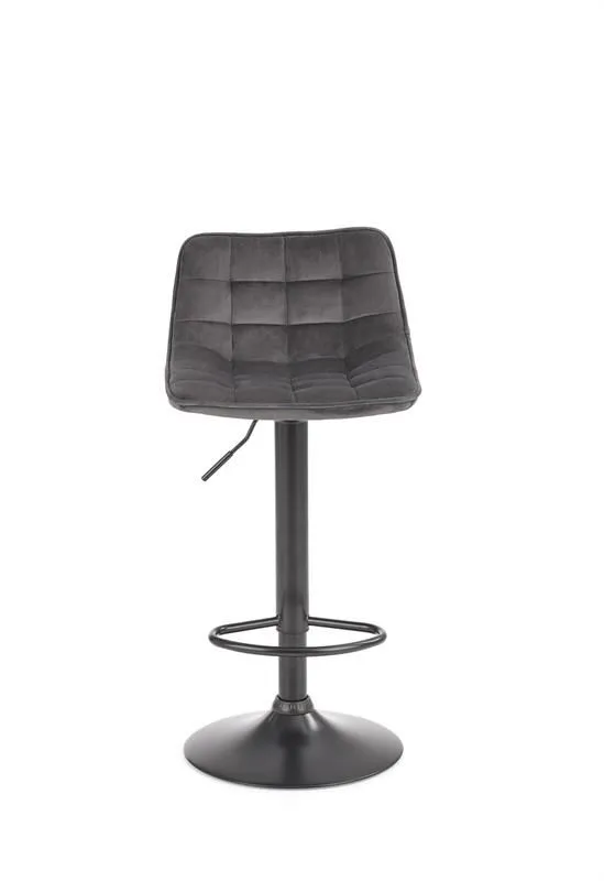 Hoker H-95 szary tapicerowany aksamitem z oparciem | MIRAT. w stylu GLAMOUR kolekcja