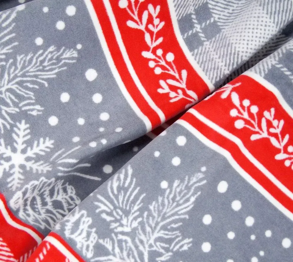 Koc WINTER MAGIC 150x200 czerwony/szary polskiej produkcji I sklep meblowy MIRAT. styl GLAMOUR kolekcja GRENO WINTER