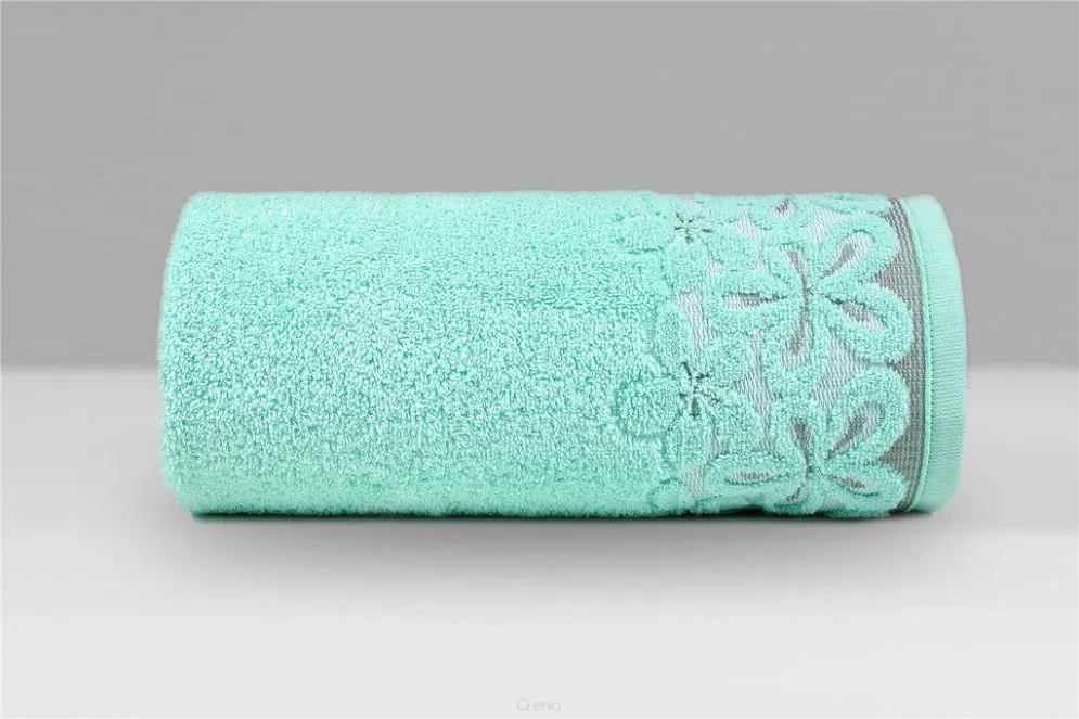 Ręcznik Greno Bella 70x140 miętowy z elegancką bordiurą | MIRAT.