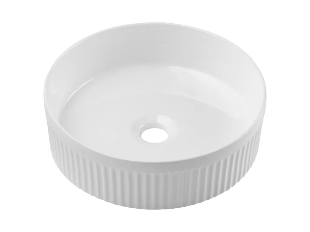 Szafka pod umywalkę NOVA WHITE 82-50-2D 50cm biała ryflowane fronty I sklep meblowy MIRAT. styl RYFLOWANY