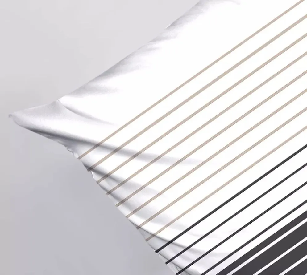 Pościel Bawełniana Greno Premium Bianco Nero 200x220 Czarna połysk MIRAT.