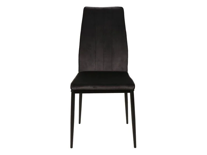 Krzesło tapicerowane ATOM VELVET czarne do jadalni i salonu | MIRAT. w stylu GLAMOUR, LOFT kolekcja