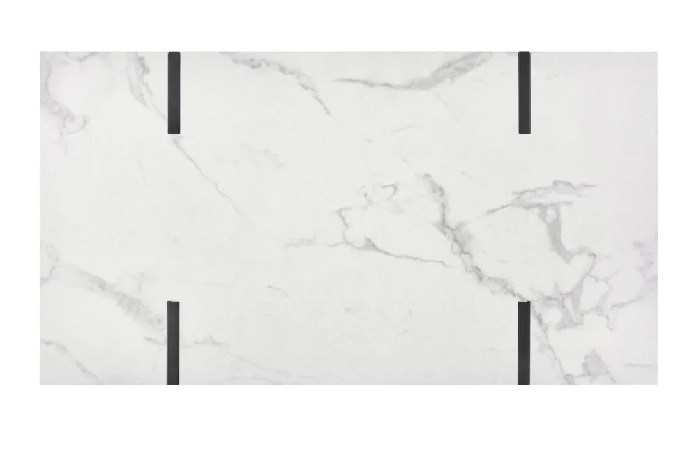 Ława BLANCA 110x60 biały marmur/czarna na metalowej podstawie | MIRAT. w stylu GLAMOUR kolekcja