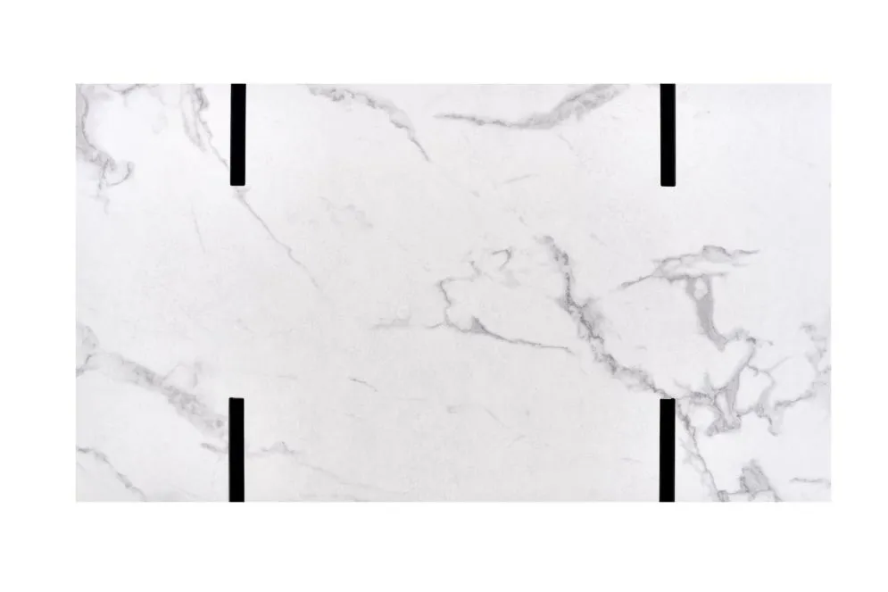 Ława BLANCA 110x60 biały marmur/czarna na metalowej podstawie | MIRAT. w stylu GLAMOUR kolekcja