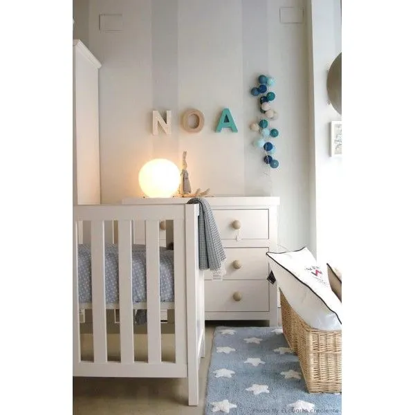 Dywan dziecięcy BLUE STARS WHITE 120x160 niebieski w białe gwiazdki | MIRAT.
