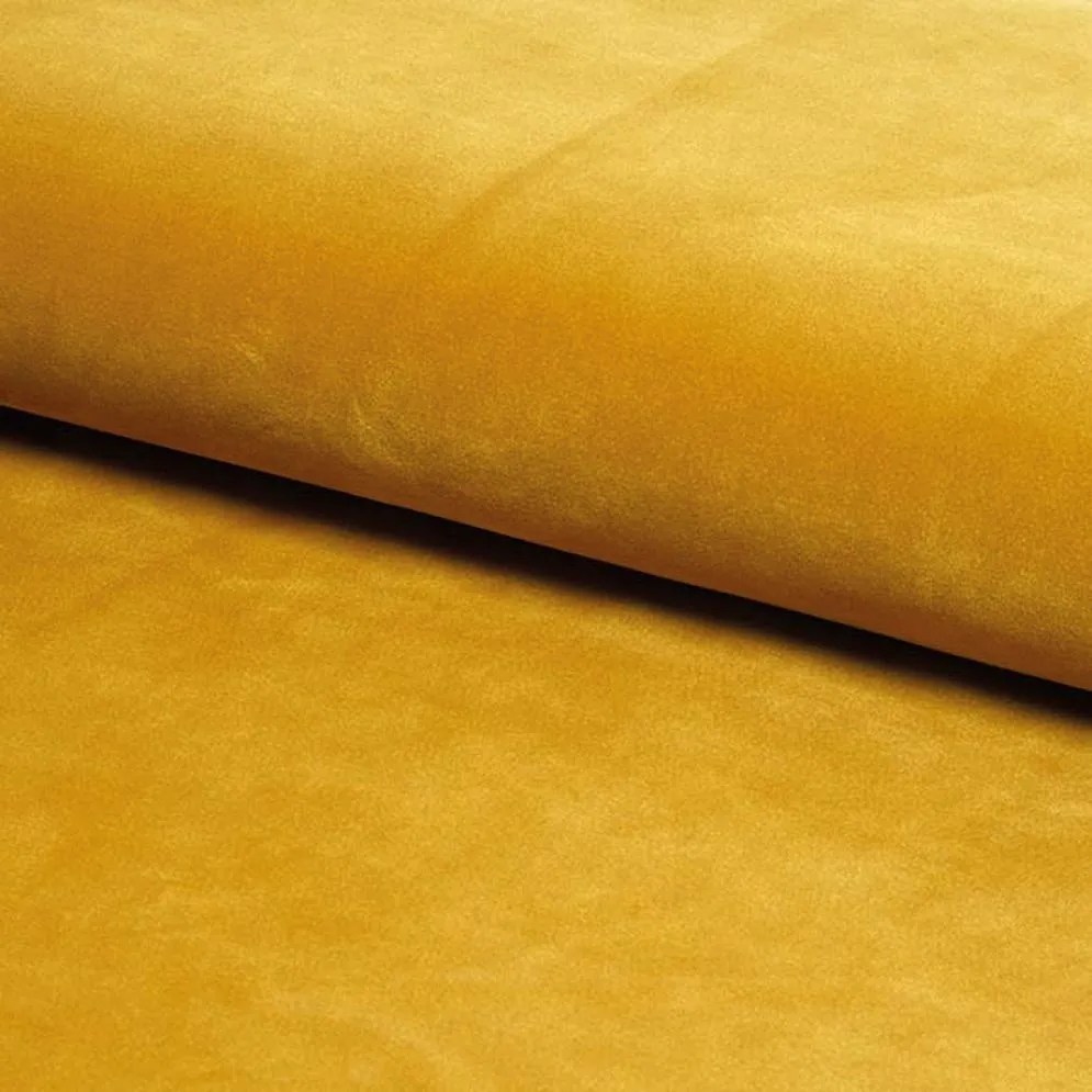 Hoker niski CHIC H-2 VELVET curry tapicerowany welurem | MIRAT. w stylu GLAMOUR, LOFT kolekcja