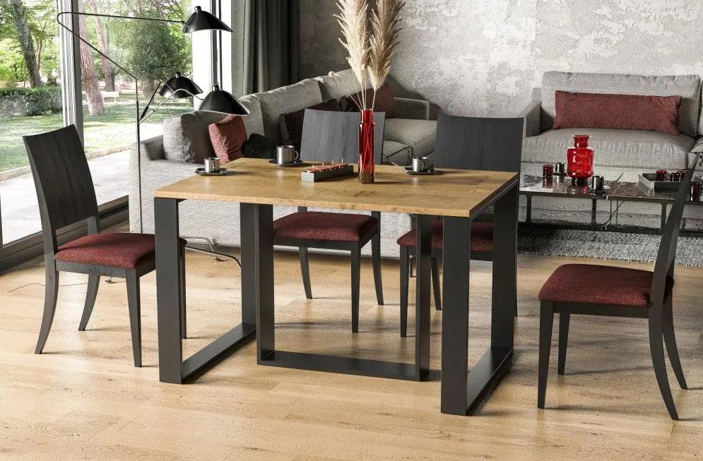 Stół rozkładany BORYS 130(250)x80 dąb wotan polskiej produkcji I sklep meblowy MIRAT. styl LOFT