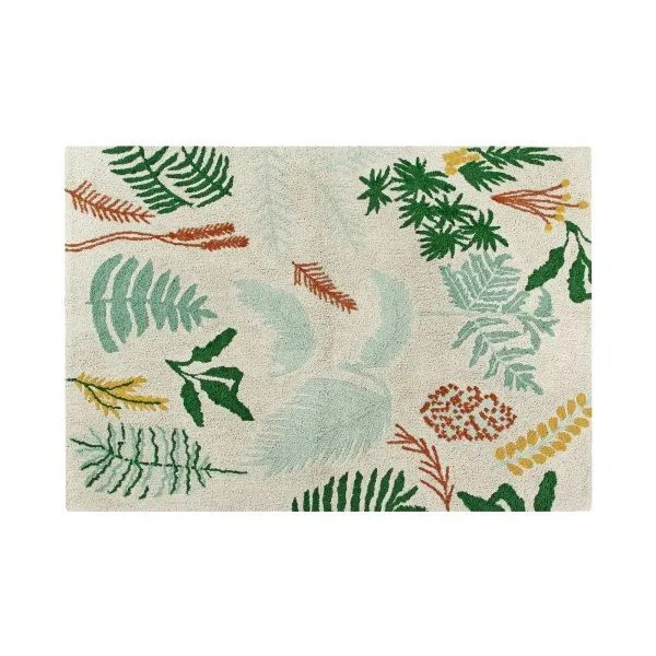 Dywan BOTANIC PLANTS 140x200 beżowy w kolorowe motywy roślinne | MIRAT.