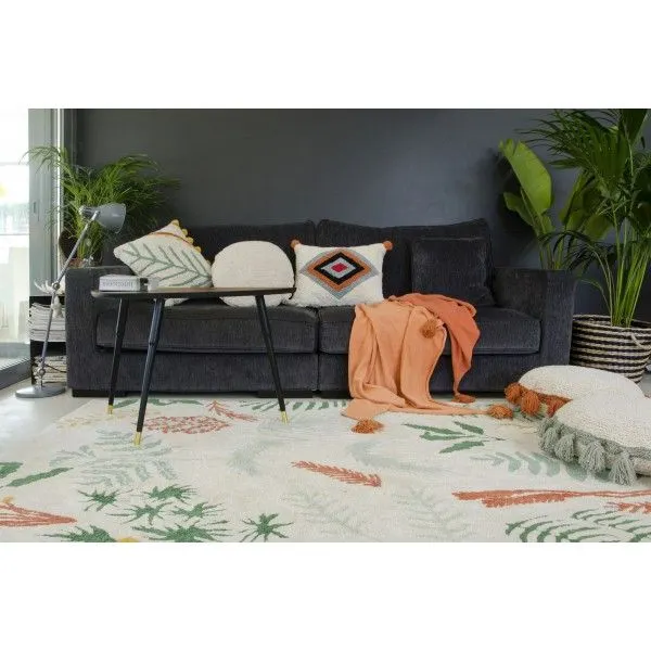 Dywan BOTANIC L 170x240beżowy w kolorowe motywy roślinne | MIRAT. w stylu kolekcja